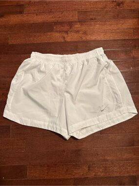 Nike Women’s White Athletic Shorts with Swoosh